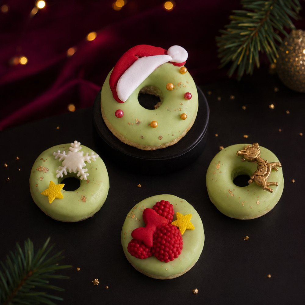 Donas navideñas decoradas